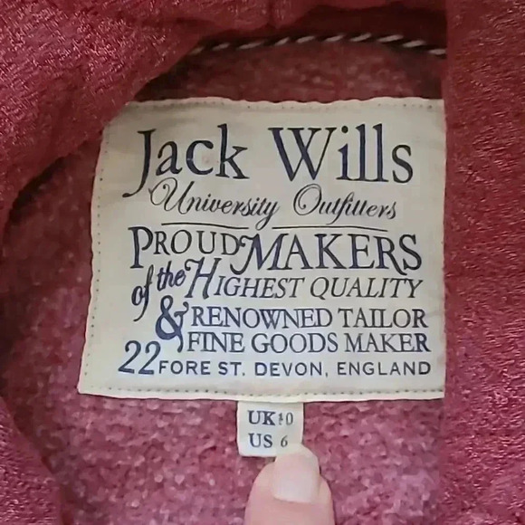 Jack Wills 'Harry Styles' Faded Red/Burgundy Hoodie - Size  6 or XS - Picture 3 of 8